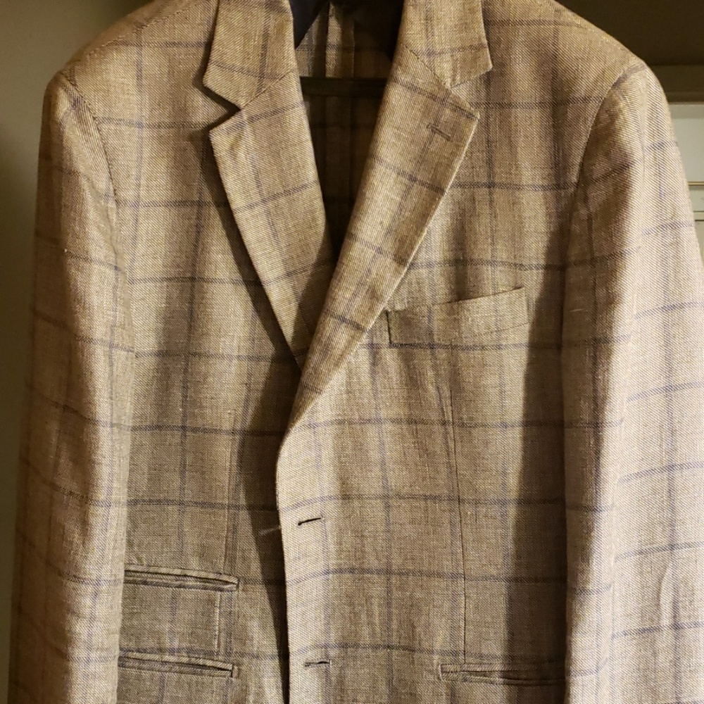 Mens wool and linen Faconnable Sport Coat 42R